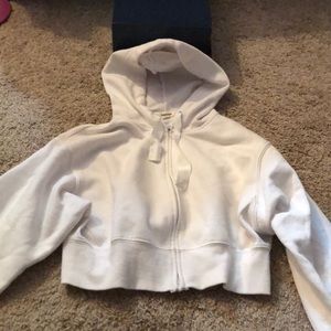 Cropped zip up hoodie